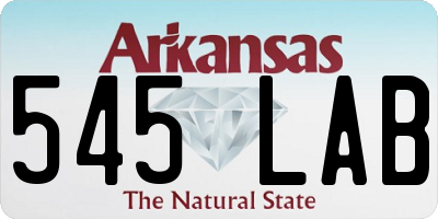 AR license plate 545LAB