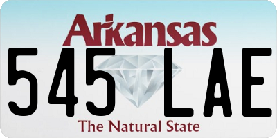 AR license plate 545LAE