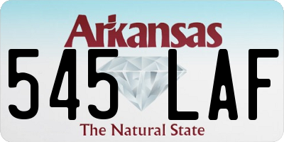 AR license plate 545LAF
