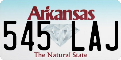 AR license plate 545LAJ