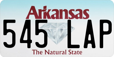 AR license plate 545LAP
