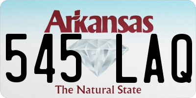 AR license plate 545LAQ