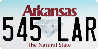 AR license plate 545LAR