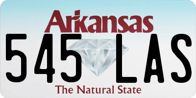 AR license plate 545LAS