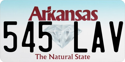 AR license plate 545LAV