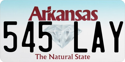 AR license plate 545LAY