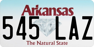 AR license plate 545LAZ