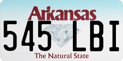 AR license plate 545LBI
