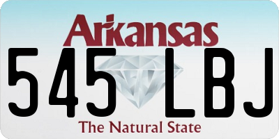 AR license plate 545LBJ