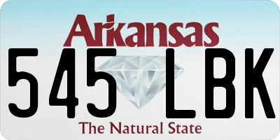 AR license plate 545LBK