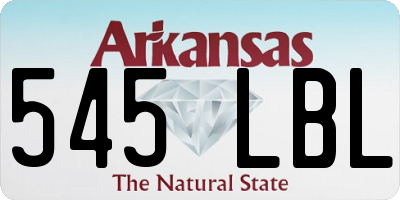 AR license plate 545LBL