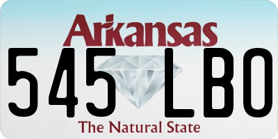 AR license plate 545LBO