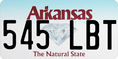 AR license plate 545LBT
