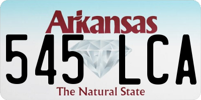 AR license plate 545LCA