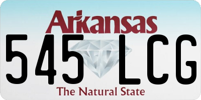 AR license plate 545LCG