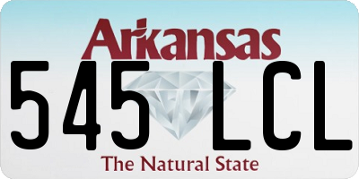 AR license plate 545LCL