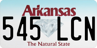 AR license plate 545LCN