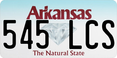 AR license plate 545LCS