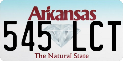 AR license plate 545LCT