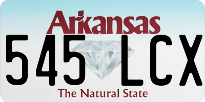 AR license plate 545LCX