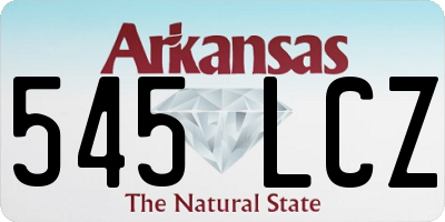 AR license plate 545LCZ