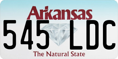 AR license plate 545LDC