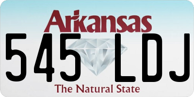AR license plate 545LDJ