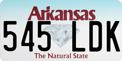 AR license plate 545LDK