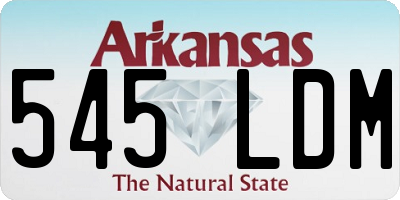 AR license plate 545LDM