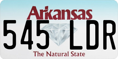 AR license plate 545LDR