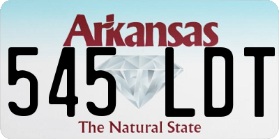 AR license plate 545LDT