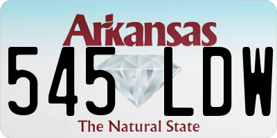 AR license plate 545LDW