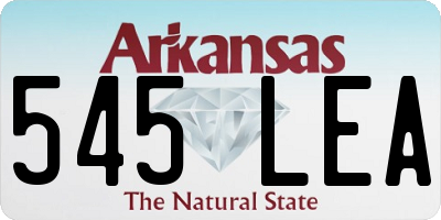 AR license plate 545LEA