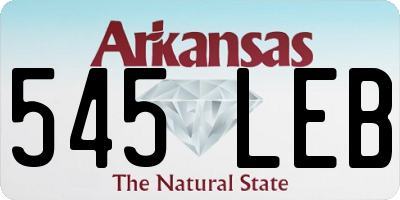 AR license plate 545LEB