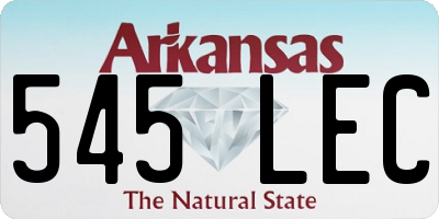 AR license plate 545LEC