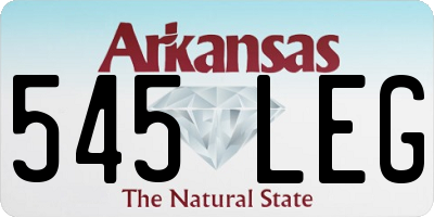 AR license plate 545LEG
