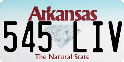 AR license plate 545LIV