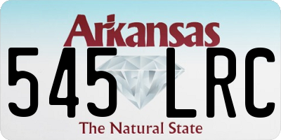 AR license plate 545LRC