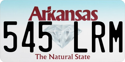 AR license plate 545LRM