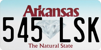 AR license plate 545LSK