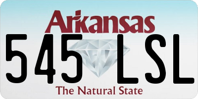 AR license plate 545LSL