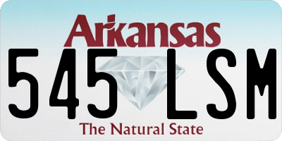 AR license plate 545LSM