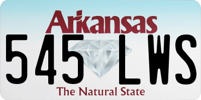 AR license plate 545LWS