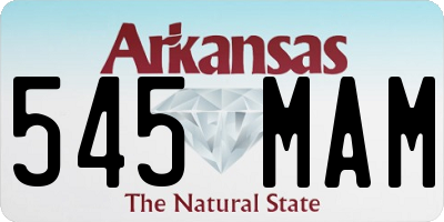 AR license plate 545MAM