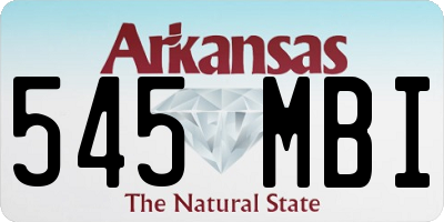 AR license plate 545MBI