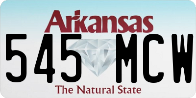 AR license plate 545MCW