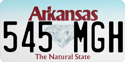 AR license plate 545MGH