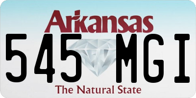 AR license plate 545MGI