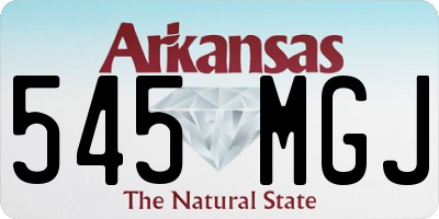 AR license plate 545MGJ