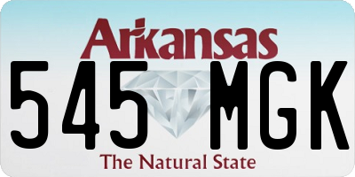 AR license plate 545MGK